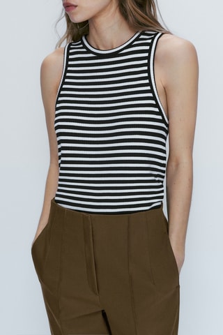 Pantalon technique surpiqûres coupe slim - Marron foncé