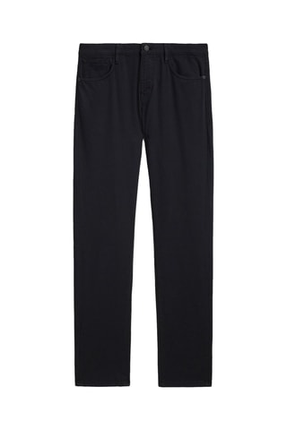 Faux jean texturé coupe slim - Noir