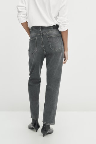 Jean slim cropped décontracté taille moyenne - Noir