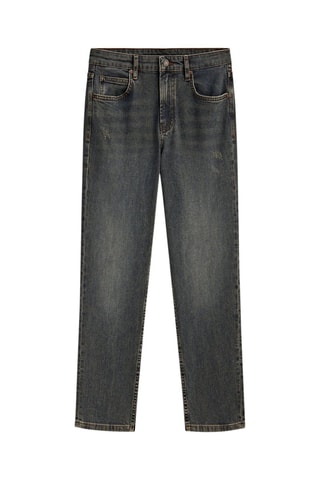 Jean slim cropped décontracté taille moyenne - Noir