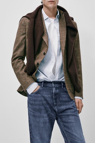 Jean délavé à la pierre slim fit - Bleu marine