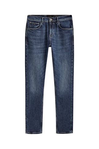 Jean délavé à la pierre slim fit - Bleu marine