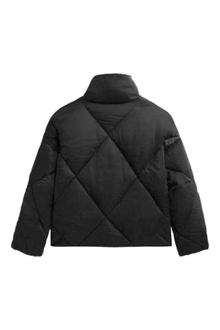 Veste matelassée à col montant - Noir