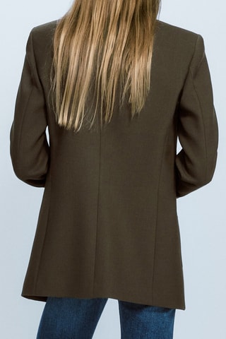 Veste de costume bouton haut - Kaki