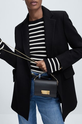 Veste de costume noire 100% laine - Noir