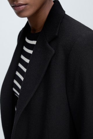 Veste de costume noire 100% laine - Noir