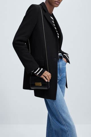 Veste de costume noire 100% laine - Noir