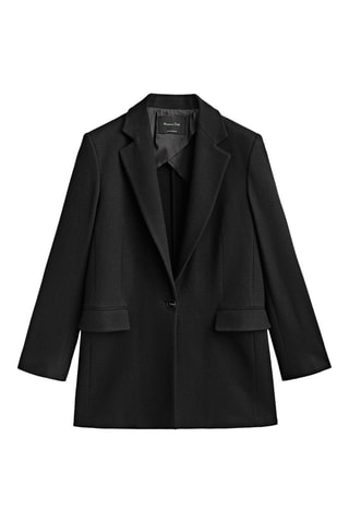 Veste de costume noire 100% laine - Noir