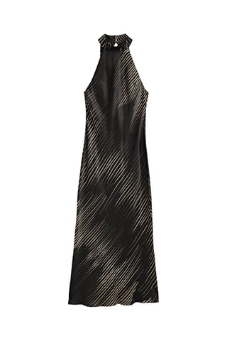 Robe longue encolure américaine - Noir