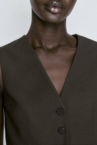 Gilet de costume court - Kaki