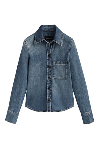 Chemise denim pur coton - Bleu