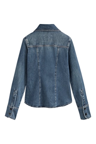 Chemise denim pur coton - Bleu