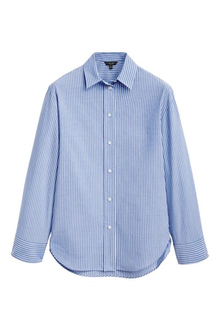 Chemise à rayures en coton - Violet et blanc