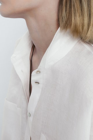 Chemise 100% lin poches - Blanc