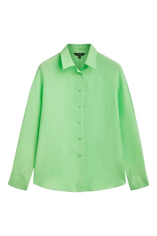 Chemise 100% ramie manches chauve-souris - Vert