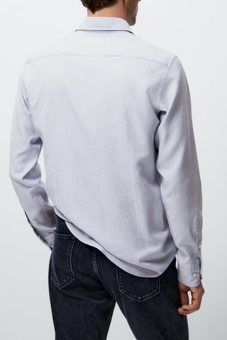 Chemise oxford en coton slim fit - Ciel