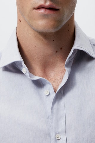 Chemise oxford en coton slim fit - Ciel