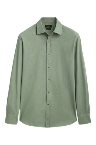 Chemise denim à rayures - Vert