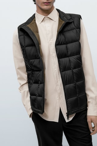 Doudoune sans manches matelassée légère - Noir