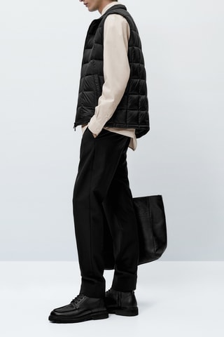 Doudoune sans manches matelassée légère - Noir