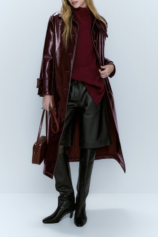 Trench finition vernie - Bordeaux