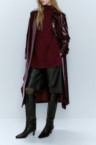 Trench finition vernie - Bordeaux