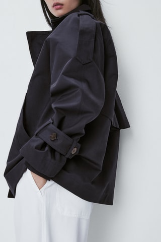 Trench court boutons - Anthracite