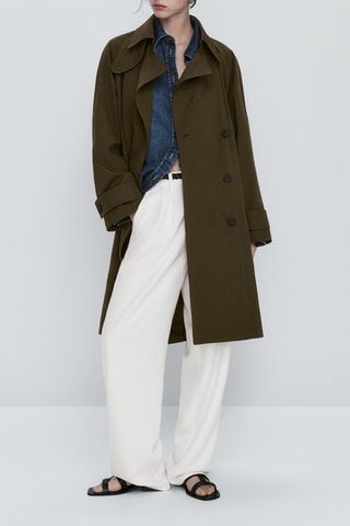 Trench avec du coton - Kaki