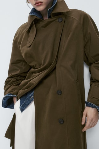 Trench avec du coton - Kaki