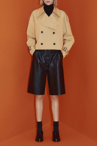 Trench court en coton - Beige