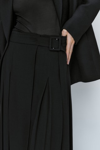 Jupe midi plissée noire - Noir