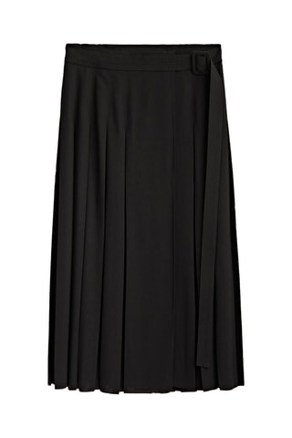 Jupe midi plissée noire - Noir