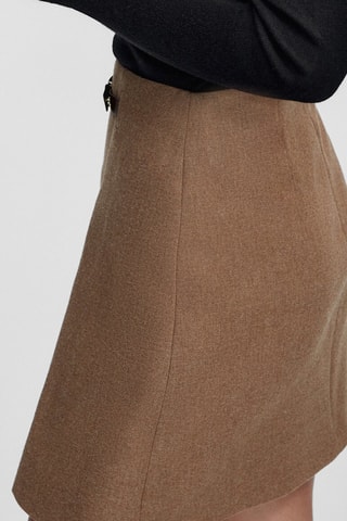 Mini-jupe boucle - Camel