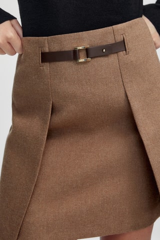Mini-jupe boucle - Camel