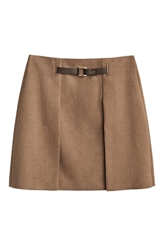 Mini-jupe boucle - Camel