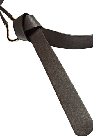 Ceinture en cuir nœud - Marron foncé
