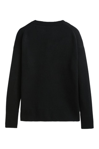 Pull cape col en V - Noir