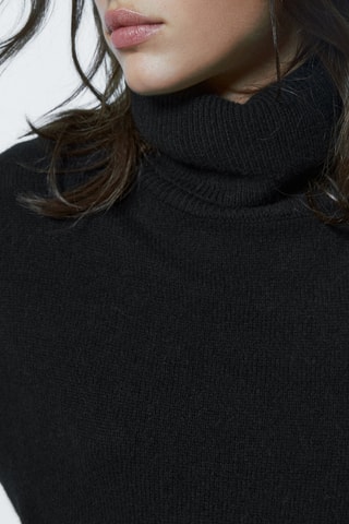 Pull cape mélange laine et cachemire - Noir