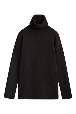 Pull cape mélange laine et cachemire - Noir