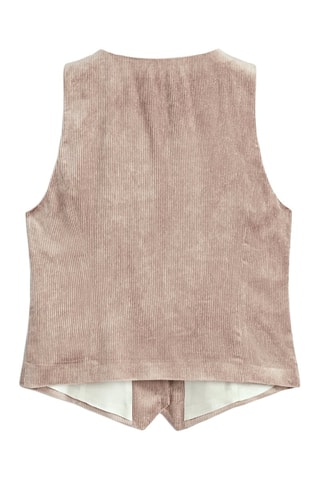 Gilet de costume fluide en velours côtelé - Beige