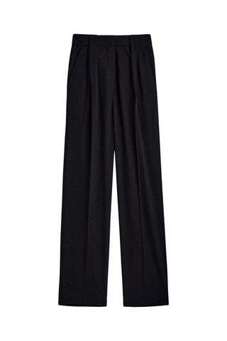 Pantalon technique à pinces droite - Noir