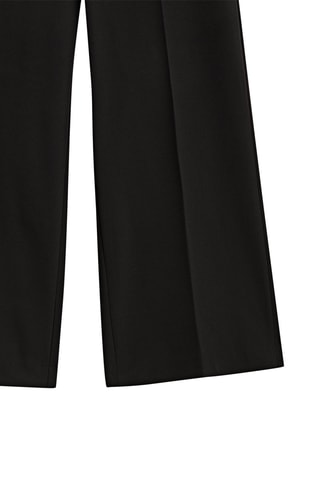 Pantalon technique à pinces droite - Noir