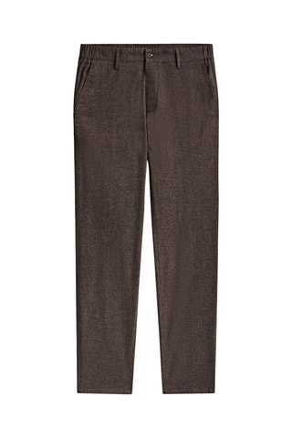 Pantalon chino teinté jogging - Marron foncé chiné