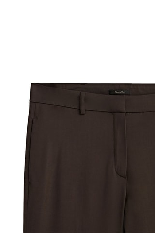 Pantalon flare satiné - Marron