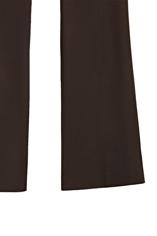 Pantalon flare satiné - Marron
