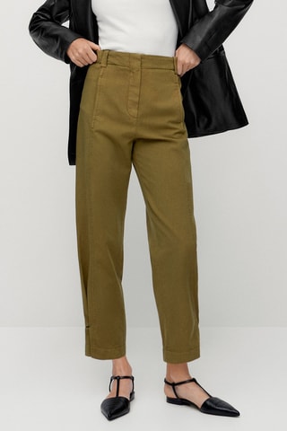 Pantalon détail dans le bas - Vert olive