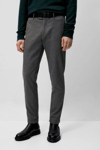 Pantalon chino en sergé slim fit - Gris