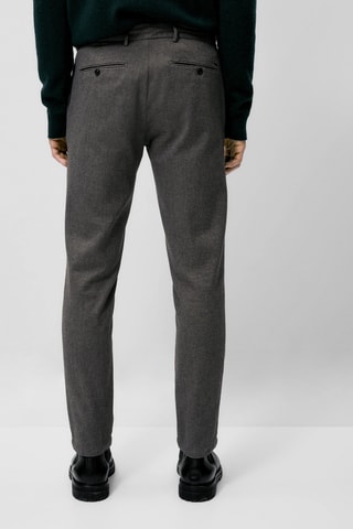 Pantalon chino en sergé slim fit - Gris