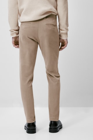 Pantalon chino sergé tapered fit - Taupe