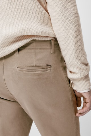 Pantalon chino sergé tapered fit - Taupe